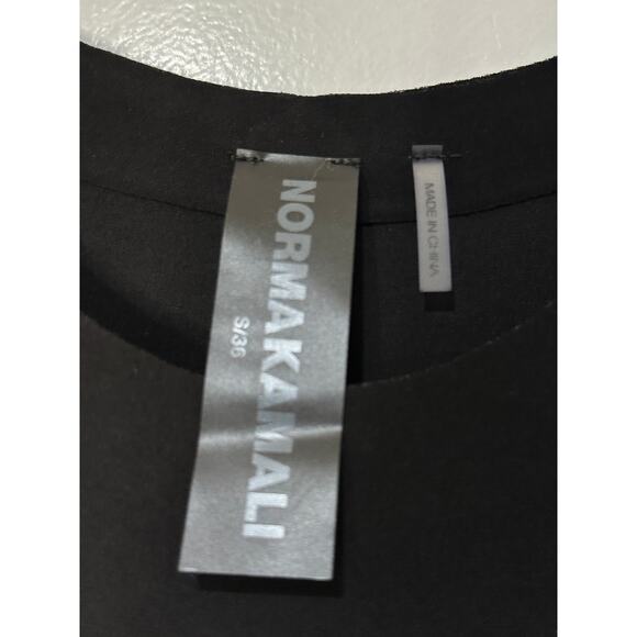 Norma Kamali Sleeveless Long Swing Black Dress Size Small/36 NWT Pockets Relaxed - Picture 7 of 15